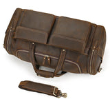 Large Travel Bag Genuine Leather Vintage Style Luggage Bags Men Male Duffle Bags Travelling Bag Weekender Bags for Man