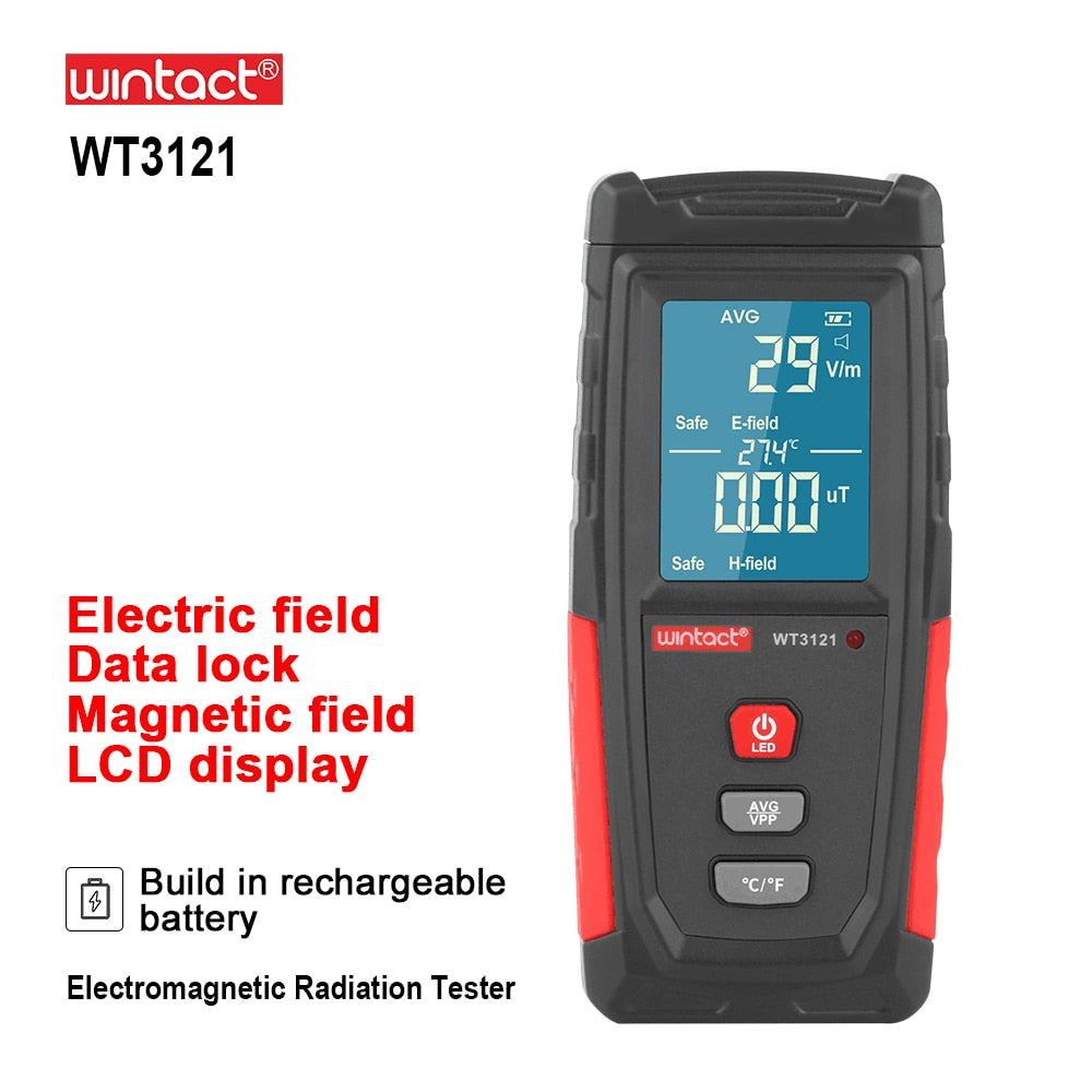 RZ Electromagnetic Field Radiation Detector Tester Emf Meter Rechargeable Handheld Portable Counter Emission Dosimeter Computer
