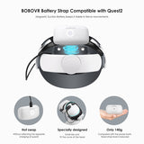 BOBOVR M2 Pro Battery Head Strap Compatible with Oculus Quest2 with Ultra-Thin Twin Charger Station Chaging Replace Battery
