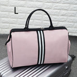 Korean Version Overnight Weekend Traveling Bag Strip Handbag Big Travel Bag Luggage Men&#39;s Foldable Duffle Bags 2022 New XA637ZC