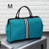 Korean Version Overnight Weekend Traveling Bag Strip Handbag Big Travel Bag Luggage Men&#39;s Foldable Duffle Bags 2022 New XA637ZC