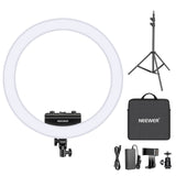 Neewer Ring Light Kit [Upgraded Version-1.3cm Ultra Slim]-18 inches 3200-5600K Dimmable LED Ring Light with Light Stand ,Holder