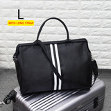 Korean Version Overnight Weekend Traveling Bag Strip Handbag Big Travel Bag Luggage Men&#39;s Foldable Duffle Bags 2022 New XA637ZC