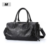 Black Men Travel Duffle Bags Waterproof PU Leather Handbags Shoulder Bag For Man Totes Large Capacity Hand Weekend Bag XA620ZC