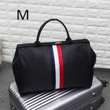 Korean Version Overnight Weekend Traveling Bag Strip Handbag Big Travel Bag Luggage Men&#39;s Foldable Duffle Bags 2022 New XA637ZC