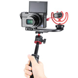 Ulanzi MT-08 Foldable Mini Tripod Mount 1/4&#39;&#39; Tripod Monopod Hand Grip Universal for DSLR Android iPhone Smartphone