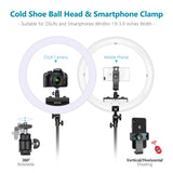 Neewer Ring Light Kit [Upgraded Version-1.3cm Ultra Slim]-18 inches 3200-5600K Dimmable LED Ring Light with Light Stand ,Holder