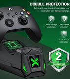 Type-C Charger Dock For Xbox One/Xbox One S/X/Xbox Series X/S Wireless Controller + 2 x 2550mAh Rechargeable Battery With Covers