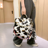 Retro Large Backpack Women PU Leather Rucksack Women&#39;s Knapsack Travel Backpacks Shoulder School Bags Mochila Back Pack XA96H