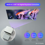 WZATCO C3 4D Keystone LED Projector 4K Android 10.0 WIFI 1920*1080P Proyector Home Theater 3D Media Video player Game Beamer