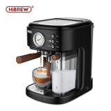 HiBREW Fully Automatic Espresso Cappuccino Latte 19Bar 3 in 1 Coffee Machine Automatic hot milk froth  ESE pod&amp;Ground Coffee H8A