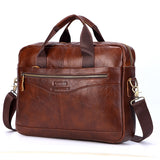 Men Genuine Leather Handbags Casual Leather Laptop Bags Male Business Travel Messenger Bags Men&#39;s Crossbody Shoulder Bag