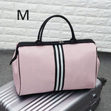 Korean Version Overnight Weekend Traveling Bag Strip Handbag Big Travel Bag Luggage Men&#39;s Foldable Duffle Bags 2022 New XA637ZC