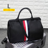 Korean Version Overnight Weekend Traveling Bag Strip Handbag Big Travel Bag Luggage Men&#39;s Foldable Duffle Bags 2022 New XA637ZC