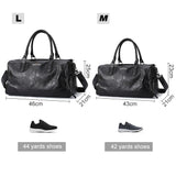 Black Men Travel Duffle Bags Waterproof PU Leather Handbags Shoulder Bag For Man Totes Large Capacity Hand Weekend Bag XA620ZC
