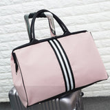Korean Version Overnight Weekend Traveling Bag Strip Handbag Big Travel Bag Luggage Men&#39;s Foldable Duffle Bags 2022 New XA637ZC