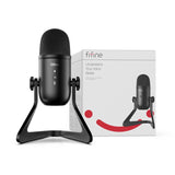 FIFINE USB Microphone for Recording/Streaming/Gaming,professional microphone for PC,Mic Headphone Output&amp;Volume Control-K678
