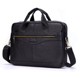 Men Genuine Leather Handbags Casual Leather Laptop Bags Male Business Travel Messenger Bags Men&#39;s Crossbody Shoulder Bag