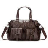 Men Business Travel Handbags High Quality Leather Casual Duffle Bag sac de Traveling Big Office Crossbody Bags For Male XA532ZC