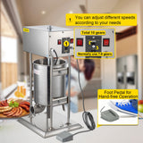 VEVOR 10-30L Vertical Sausage Stuffer Automatic Filling Machine Food Processors Kitchen Accessories Home Appliance for Hot Dog