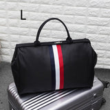 Korean Version Overnight Weekend Traveling Bag Strip Handbag Big Travel Bag Luggage Men&#39;s Foldable Duffle Bags 2022 New XA637ZC