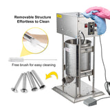 VEVOR 10-30L Vertical Sausage Stuffer Automatic Filling Machine Food Processors Kitchen Accessories Home Appliance for Hot Dog