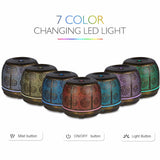 Metal Aromatherapy Essential Oil Diffuser,Humidifier,Ultrasonic,Cool Mist,Time Setting,Color Light Changing,Waterless Off 500ml