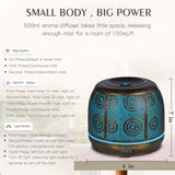 Metal Aromatherapy Essential Oil Diffuser,Humidifier,Ultrasonic,Cool Mist,Time Setting,Color Light Changing,Waterless Off 500ml