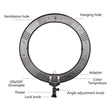 Zomei 18 inch LED Ring Light Dimmable Photographic Lighting Studio Video light 3200-5600K for phone Makeup Live Youtube portrait