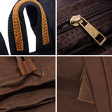 Scione Vintage Travel Backpacks Men Fashion Canvas School Laptop Drawstring Bagpack Large Capacity Retro Teenager Shoulder Bags