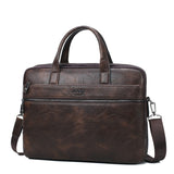 JEEP BULUO Men&#39;s Briefcase Bags For 13.3&quot; Laptop Man Business Shoulder Bag Handbags High Quality Leather Office Black