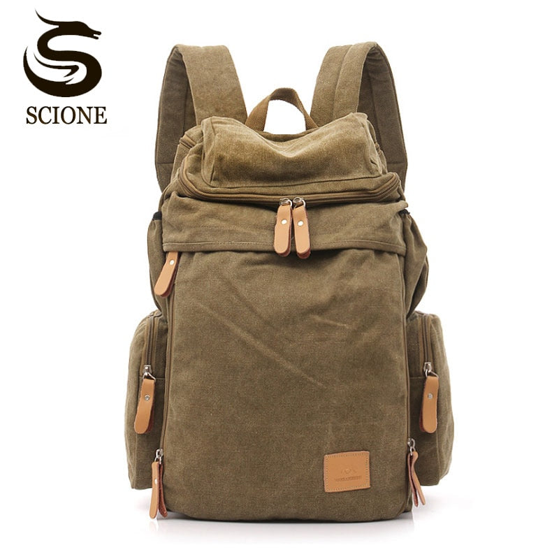 Top Quality Casual Men&#39;s Backpack Fashion Canvas Students School Shoulder Bag Laptop Rucksack Large Travel Backpacks korean