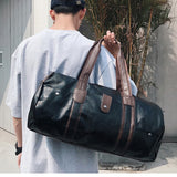 PU Leather Men&#39;s Travel Bags Casual Shoulder Bag Brand Men Messenger Bag Handbag Tote Travel Duffle Bags Vintage Sac De Voyage