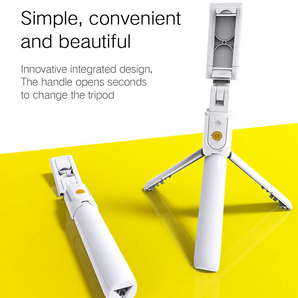 ELECTOP 3 in 1 Wireless Bluetooth Selfie Stick for iphone/Android Foldable Handheld Monopod Shutter Remote Extendable Tripod
