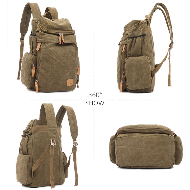 Top Quality Casual Men&#39;s Backpack Fashion Canvas Students School Shoulder Bag Laptop Rucksack Large Travel Backpacks korean