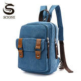 Scione New Chest Bag Pack Korean Style Canvas Backpack Shoulder Bags Female/Male Travel Backpack Small Bag Men&#39;s Backpack Pack