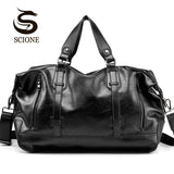 Fashion Men&#39;s Travel Bags Luggage Waterproof Suitcase Duffel Bag Big Large Capacity Bags Casual High-Capacity PU Leather Handbag