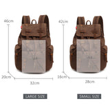 Scione Vintage Travel Backpacks Men Fashion Canvas School Laptop Drawstring Bagpack Large Capacity Retro Teenager Shoulder Bags