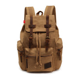 Scione Vintage Travel Backpacks Men Fashion Canvas School Laptop Drawstring Bagpack Large Capacity Retro Teenager Shoulder Bags