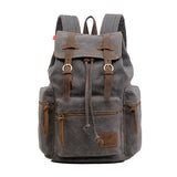 Scione Vintage Travel Backpacks Men Fashion Canvas School Laptop Drawstring Bagpack Large Capacity Retro Teenager Shoulder Bags