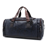 2021 Casual Travel Duffel Bag PU Leather Men Handbags Big Large Capacity Travel Bags Black Mens Messenger Bag Tote