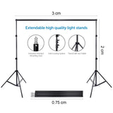 ZUOCHEN 3375W Photo Studio Softbox StudioLighting kit Boom arm Backdrop Light Stand + 5in1 Reflector for Photography Shooting