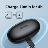 Baseus W11 TWS Bluetooth Earphones Bluetooth 5.0 Wireless Headphones Waterproof, Support wireless charging, Fast charging
