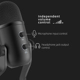 FIFINE USB Microphone for Recording/Streaming/Gaming,professional microphone for PC,Mic Headphone Output&amp;Volume Control-K678