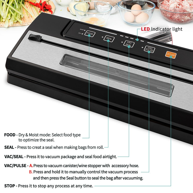 LAIMENG Vacuum Sealer Packaging Machine For Food Storage Household Vacuum Food Packer Sous Vide Vacuum bag Rolls S293