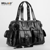Men Business Travel Handbags High Quality Leather Casual Duffle Bag sac de Traveling Big Office Crossbody Bags For Male XA532ZC