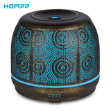 Metal Aromatherapy Essential Oil Diffuser,Humidifier,Ultrasonic,Cool Mist,Time Setting,Color Light Changing,Waterless Off 500ml