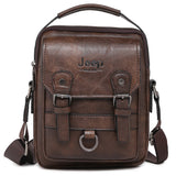 JEEP BULUO Multi-function Business Handbags Men New Man&#39;s Shoulder Bag Large Capacity Leather Messenger Bag Crossbody Big Brand