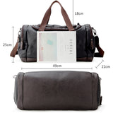 2021 Casual Travel Duffel Bag PU Leather Men Handbags Big Large Capacity Travel Bags Black Mens Messenger Bag Tote