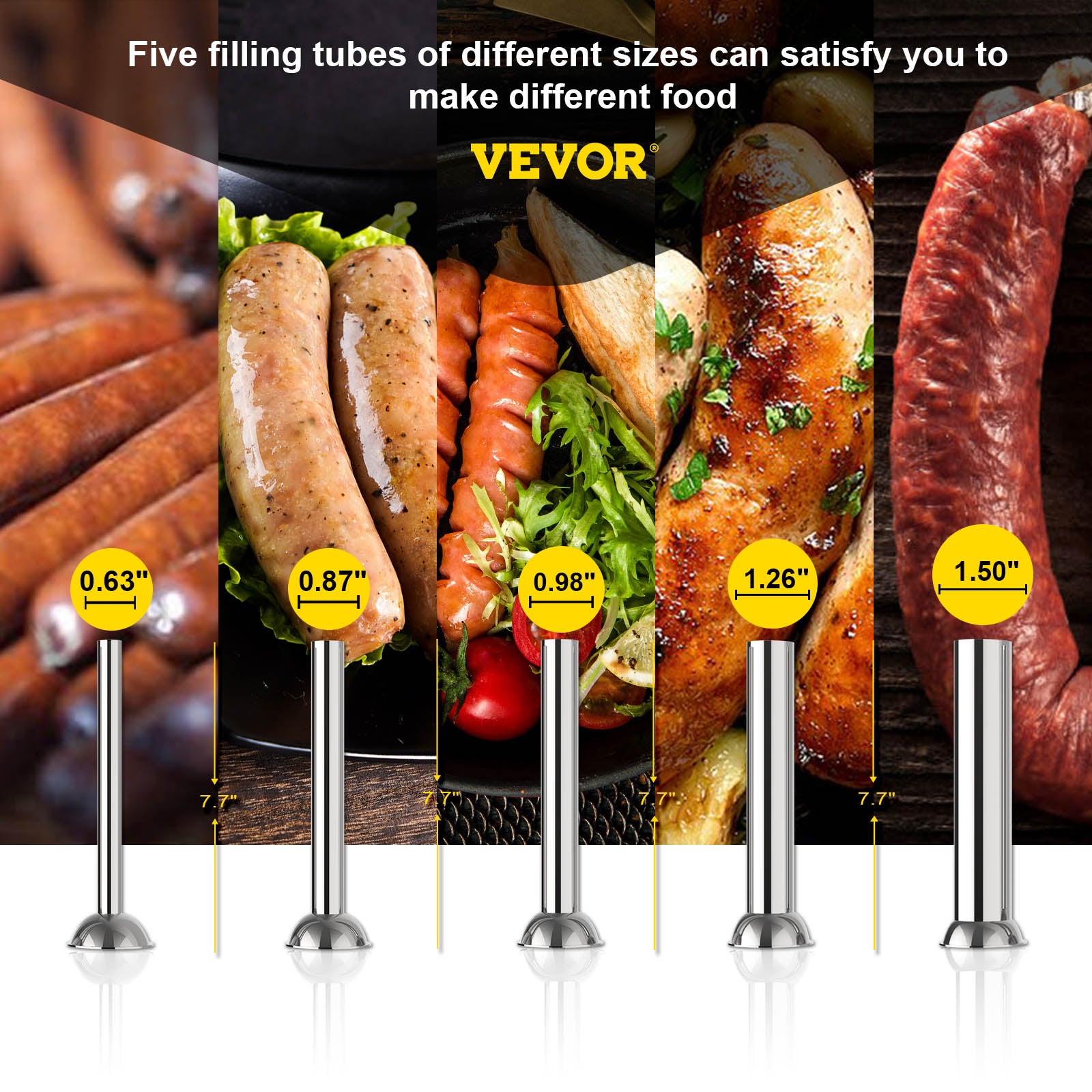 VEVOR 10-30L Vertical Sausage Stuffer Automatic Filling Machine Food Processors Kitchen Accessories Home Appliance for Hot Dog